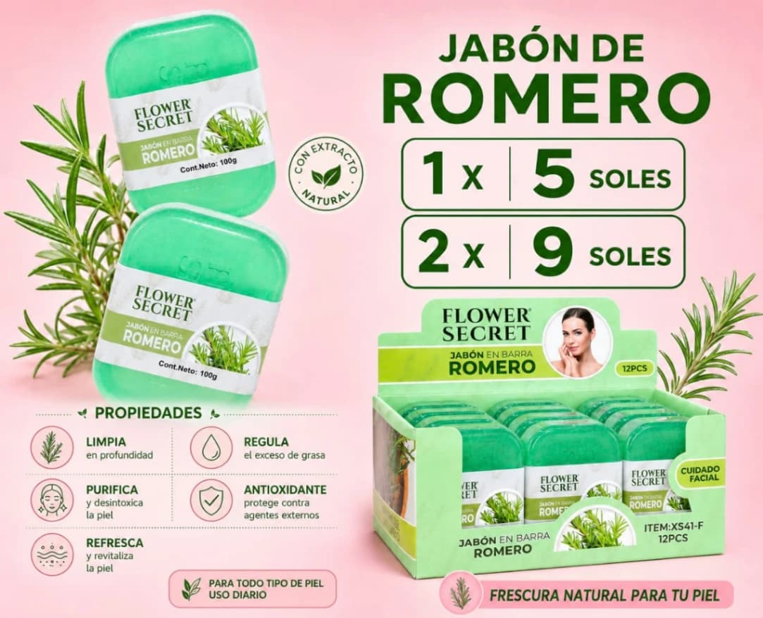 Jabón en Barra Romero Flower Secret
