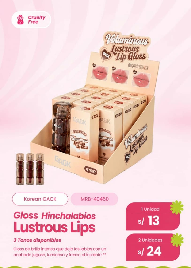 Gloss Hinchalabios Lustrous Lips GACK